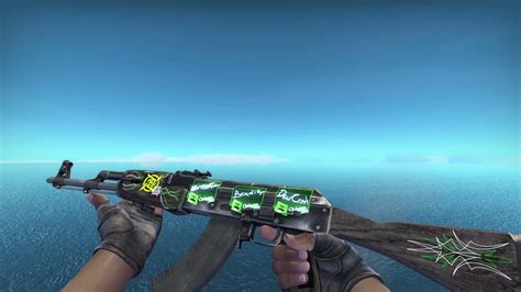 Csgo Ak 47 Emerald Pinstripe Sticker Combination Showcase Youtube