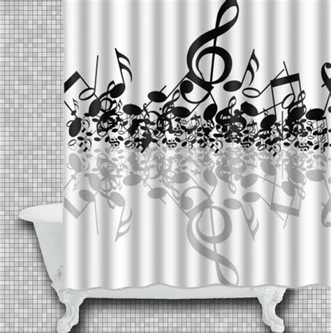 Music Notes Shower Curtain Music Bath Curtain By Xddesigns