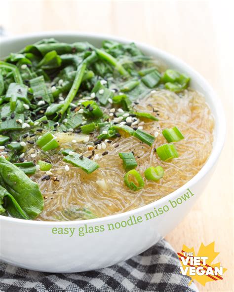 Easy Glass Noodle Miso Bowl - The Viet Vegan