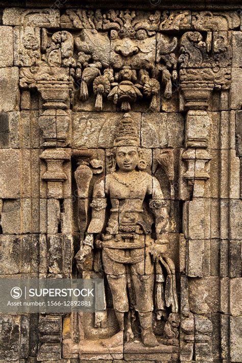 Relief At The Buddhist Candi Sewu Temple Part Of The 9th Century Hindu