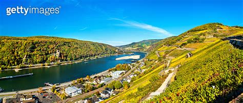 View Of The Rhine Gorge With Rheinstein And Reichenstein Castles In