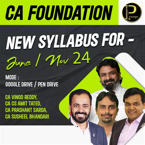 CA FOUNDATION NEW SYLLABUS FOR JUNE NOVEMBER 2024