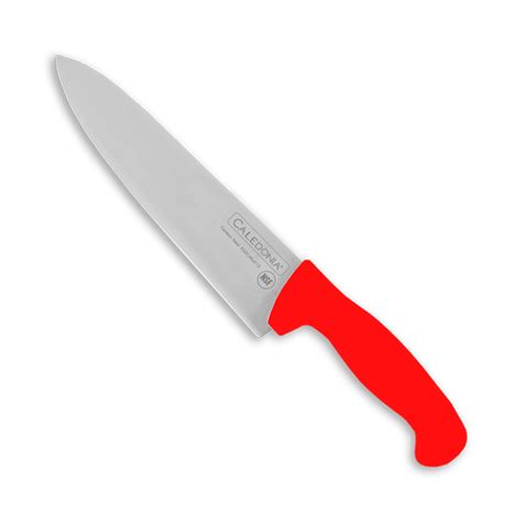 Cuchillo Chef 8 Filo Profesional Mango Ergonómico Color Rojo 12 Pzas