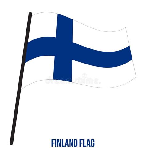 Finland Flag Waving Vector Illustration On White Background Finland