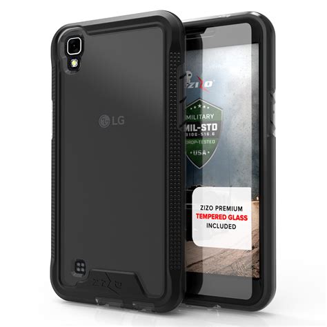 For Lg Tribute Hd Ls X Style Zizo Ion Case Tempered Glass Tough