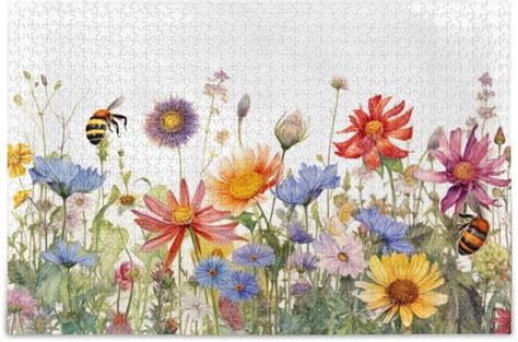 Skysonic Wildflower Jigsaw Puzzles For Adults 500 Piece Puzzles For