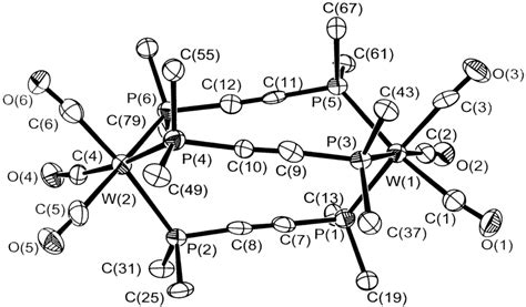 Molecular structure of 1. The phenyl groups have been artificially ...