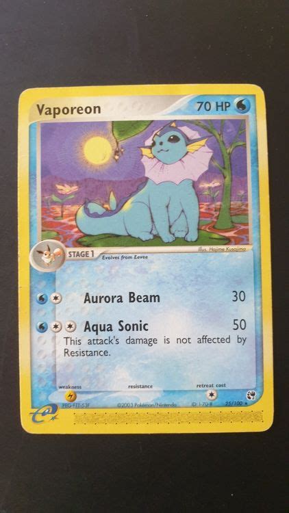 Vaporeon Aquana Ex Sandstorm Pokemon Kaufen Auf Ricardo