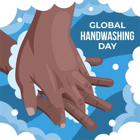 Premium Vector Hand Drawn Flat Global Handwashing Day Illustration