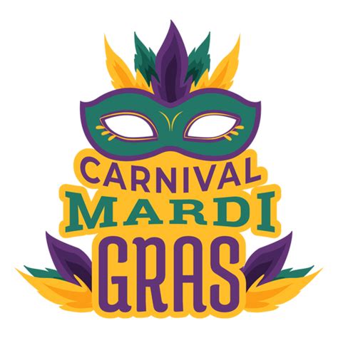 Diseño PNG Y SVG De Letras De Máscara De Mardi Gras Colombina Para