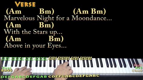 Moondance (Van Morrison) Piano Cover Lesson with Chords/Lyrics #vanmorrison #piano #lesson - YouTube