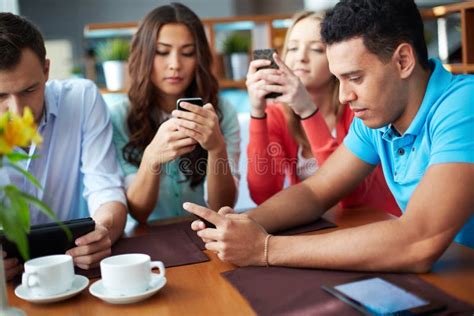 Chatting In Smartphones Stock Image Image Of Lifestyle 63152861