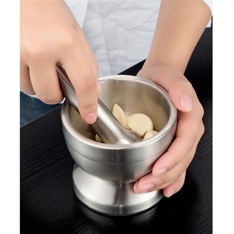 S Stainless Steel Spice Grinder Mortar And Pestle Set Ebay