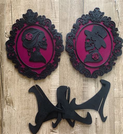 Victorian Skull Wall Art Skeleton Couple Goth Decor Etsy