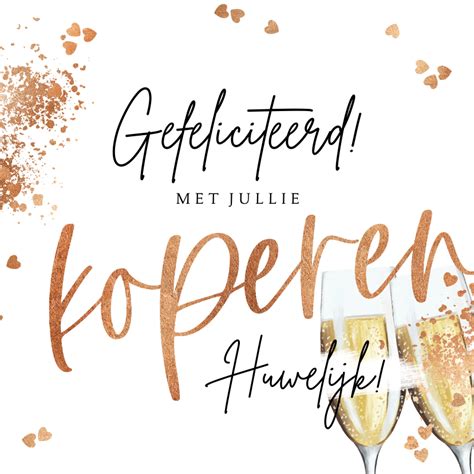 Felicitatiekaart Koperen Huwelijk 12 5 Jaar Kaartje2go