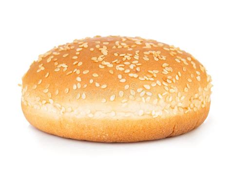 Burgerbrötchen Mit Den Samen Des Indischen Sesams Lokalisiert Auf