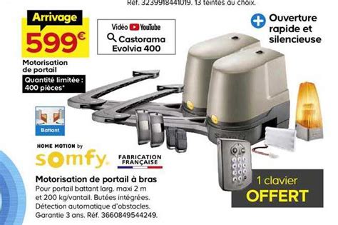 Promo Motorisation De Portail Bras Somfy Chez Castorama Icatalogue Fr