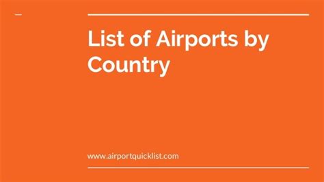 List of Airports by Country