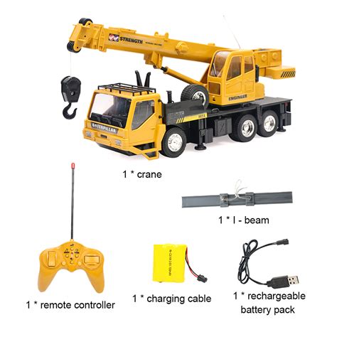 Remote Control Truck Crane Toy Rechargeable Remote Control Lifting ...