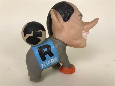 Vintage Richard Nixon Satirical Political Painted Vinyl Figurine