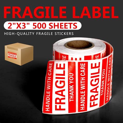 Fragile Stickers 1 Roll 500 2x3 Fragile Label India Ubuy