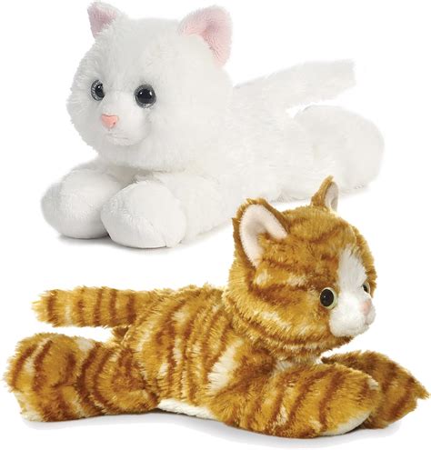 Amazon.com: Aurora Bundle of 2 Plush Cats - 8" Molly and Sugar Too ...