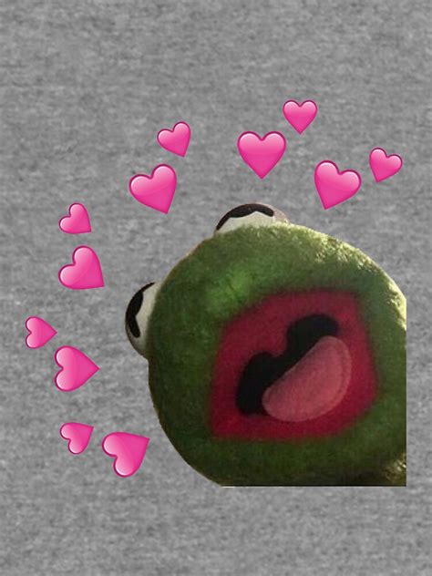 "Kermit heart Meme" Lightweight Sweatshirt for Sale by queentones ...