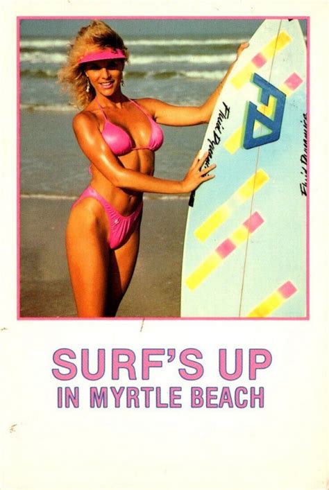 South Carolina Surfs Up In Myrtle Beach Risque Sexy Girl In Bikini With United States