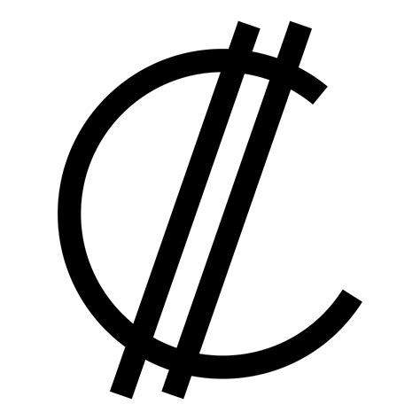 Colon Sign Currency Symbol Costa Rican Salvadoran Money CRC Icon Black