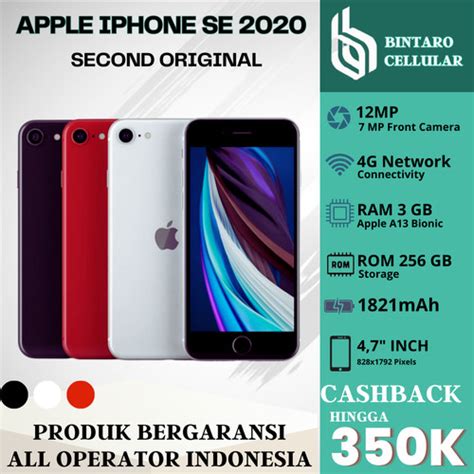 Jual IPhone SE 2 2020 64GB Garansi Resmi IBox Indonesia UNIT ONLY