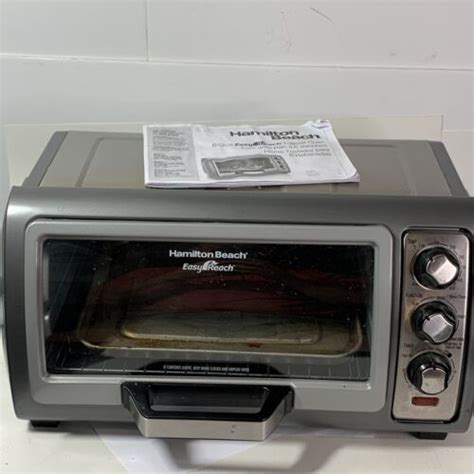 Hamilton Beach Easy Reach 6 Slice Toaster Oven Broiler And Convection Grey 31126d 791756284331 Ebay