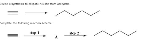 Solved Devise A Synthesis To Prepare Hexane From Chegg