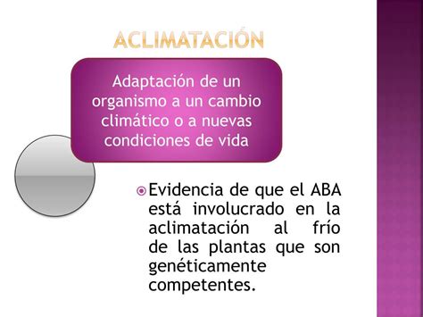 PPT ABA está involucrado en la aclimatación al frio PowerPoint