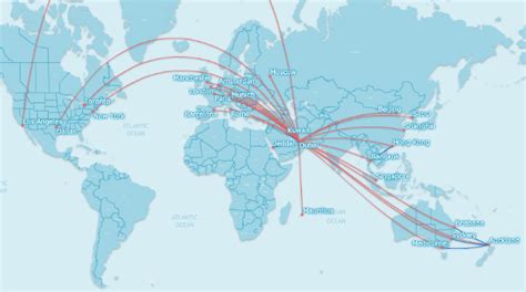 Emirates Airways Route Map