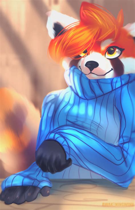 181164 Safe Artistawakeningwind Bear Mammal Panda Red Panda Anthro Art Fight Amber