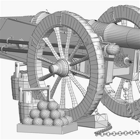 Venice Bronze Cannon XVII - XVIII Century - Culverin 3D model | CGTrader