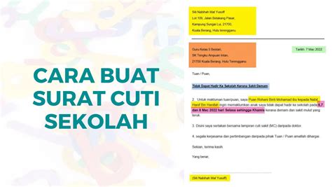 Cara Buat Surat Cuti Sekolah Rakyat News