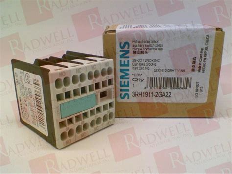 3RH1911 2GA22 By SIEMENS Buy Or Repair At Radwell Radwell Ca