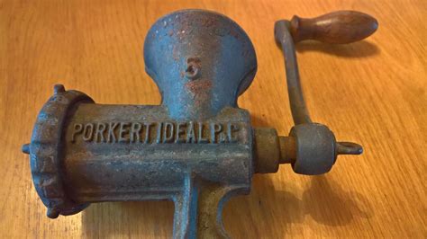 Antique Meat Grinder Porkert 5 Hand Crank Made In Czechoslovakia