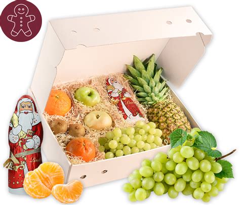 Geschenk Weihnachtstradition Geschenkbox Hansen Obst