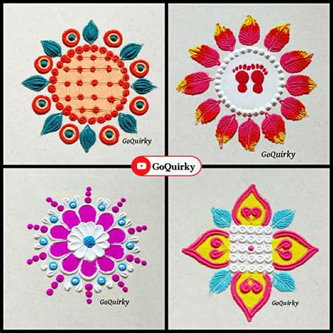 4 Attractive Unique Rangoli Designs By Goquirky Rangoli Designs Simple Rangoli Beautiful