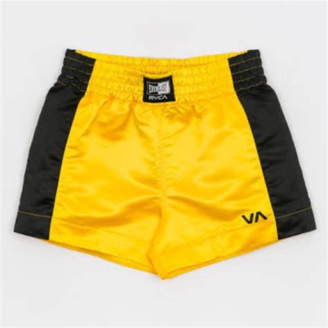 RVCA X Everlast Yellow Black Satin Boxing Depop