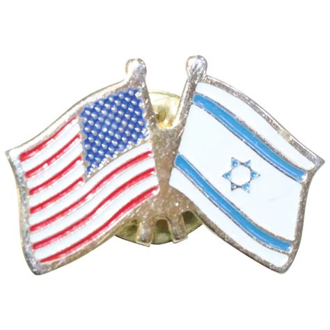 Vintage Costume America Israel Flag Pin Etsy