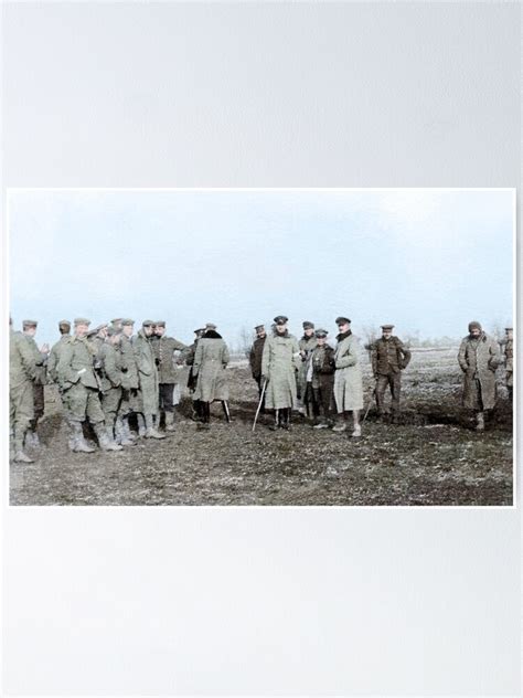 British And German Troops In The Christmas Truce 1914 Poster By