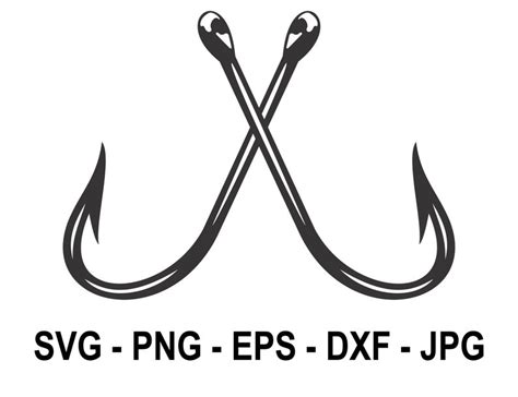 Hook Svgcross Fishing Hooks Svginstant Downloadsvg Png Etsy