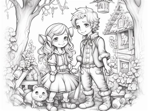 Hansel And Gretels Coloring Journey Coloring Page