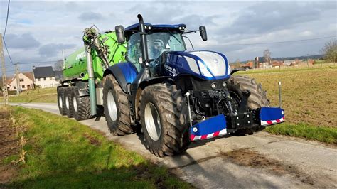 New Holland T Hd Blue Power Crash System In Action With Joskin