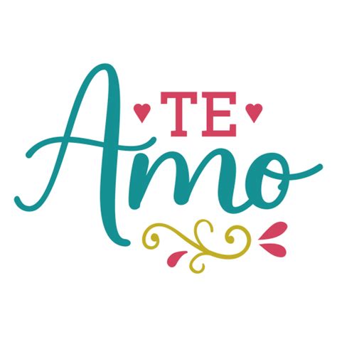 Design Png E Svg De Letras De Cora Es Te Amo Para Camisetas