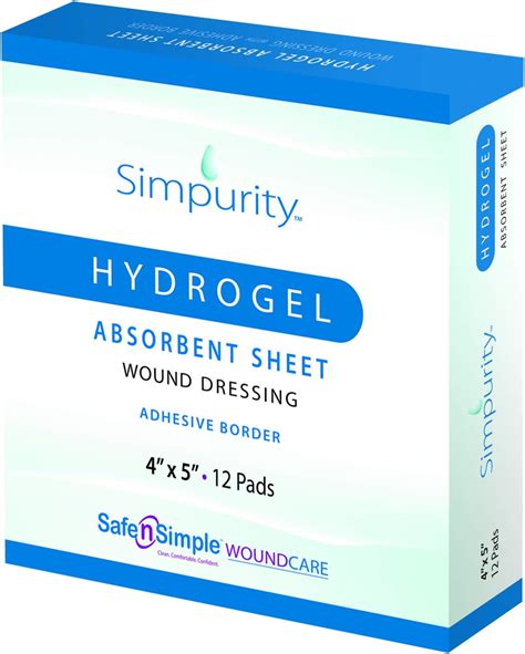 Simpurity Hydrogel Absorbent Sheet Wound Dressing With