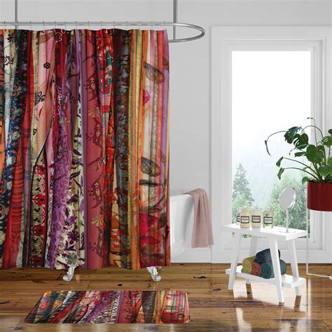 Boho Chic Shower Curtain Optional Bath Mat Bathroom Set Gypsy Etsy